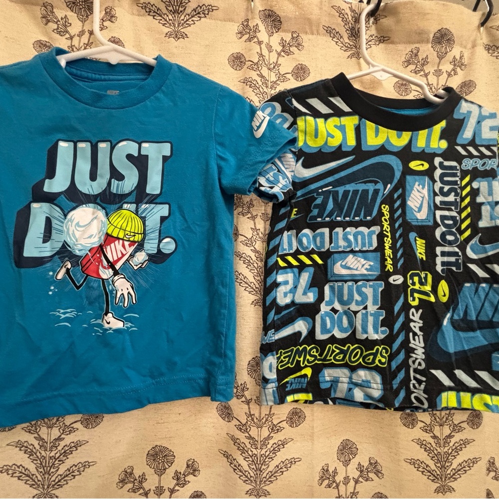 Nike Kids Blue Graphic T-Shirts